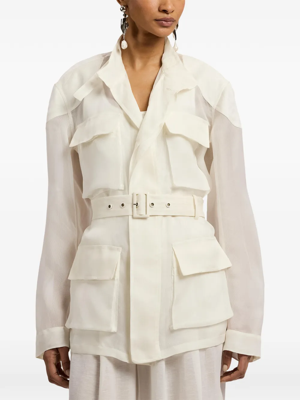  Ralph Lauren Collection Zaria Belted Jacket - Neutrals 