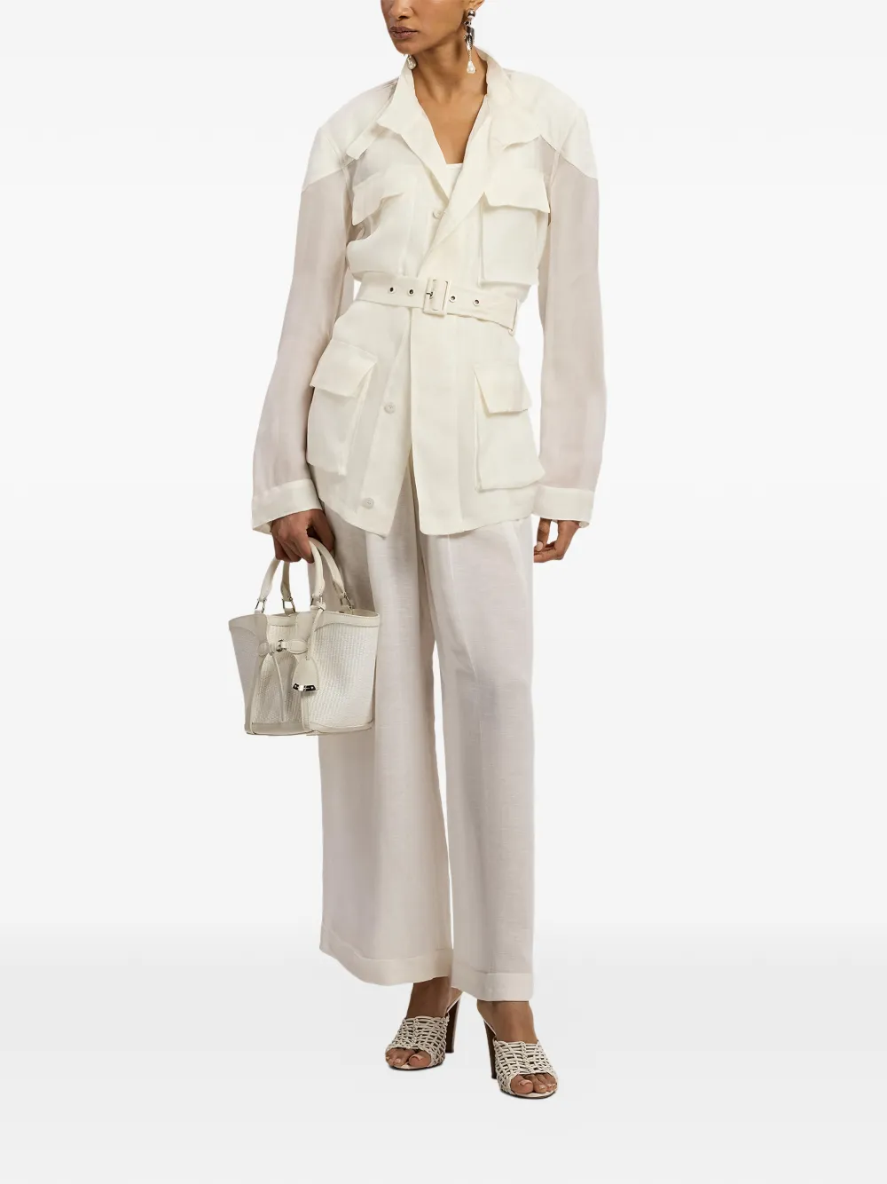  Ralph Lauren Collection Zaria Belted Jacket - Neutrals 