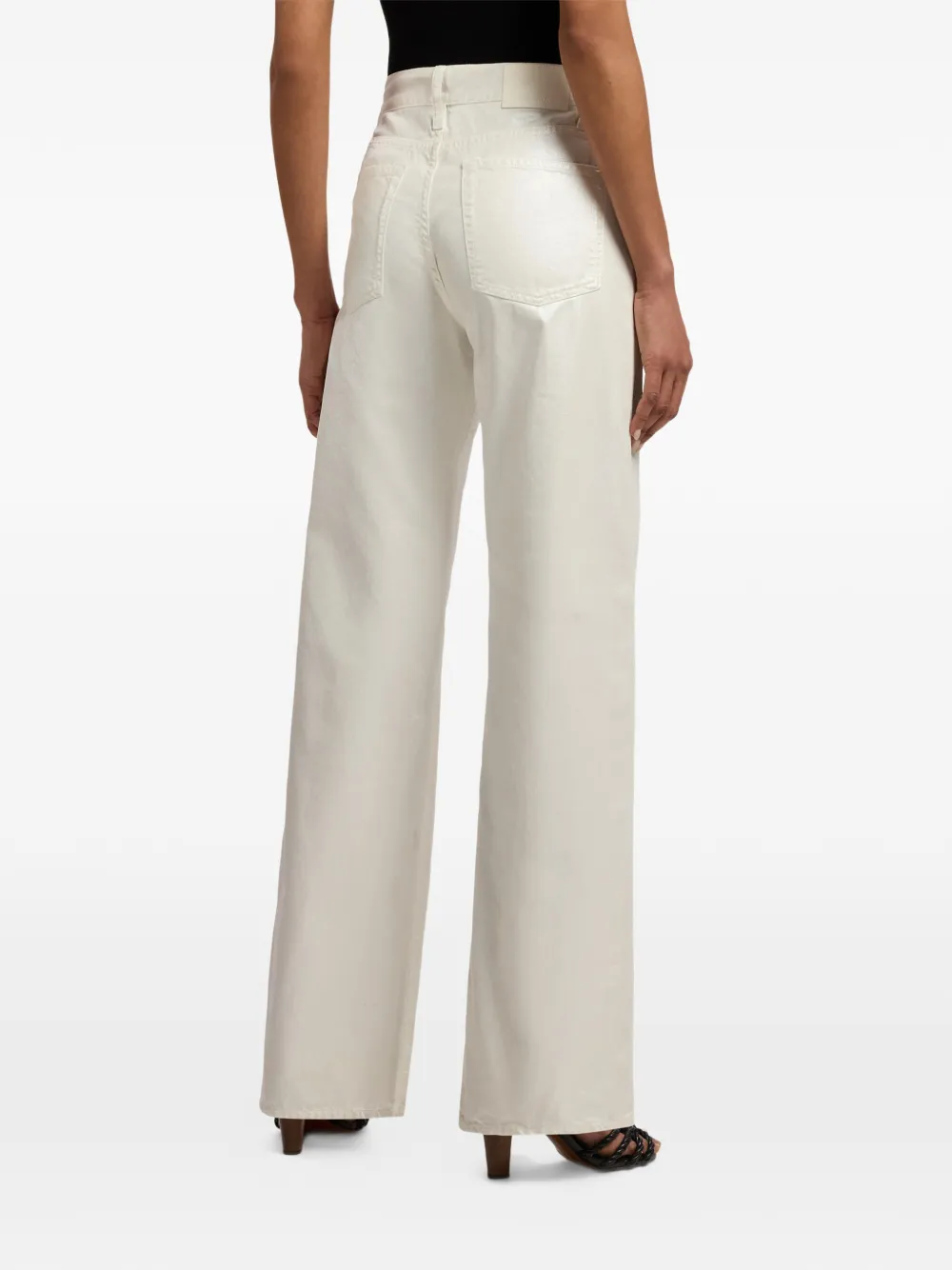 Ralph Lauren Collection Mercer jeans met wijde pijpen Beige