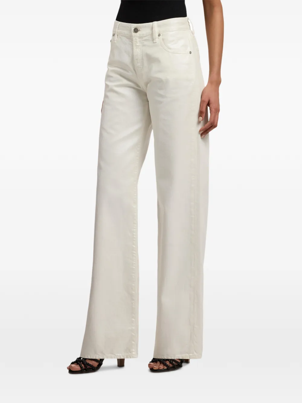 Ralph Lauren Collection Mercer jeans met wijde pijpen Beige