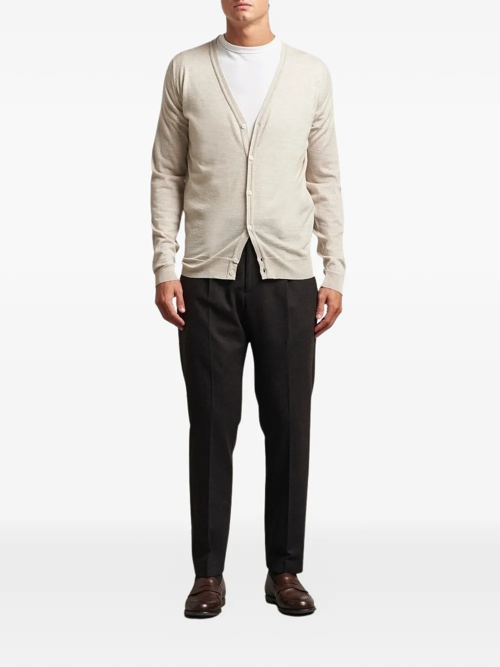 John Smedley V-neck buttoned cardigan | Cardigans | Image 2