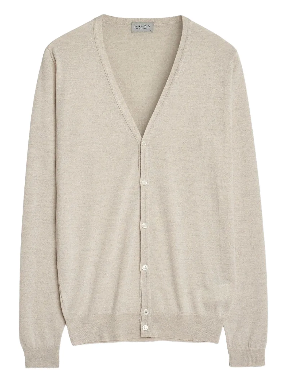 John Smedley V-neck buttoned cardigan | Neutrals | Image 1