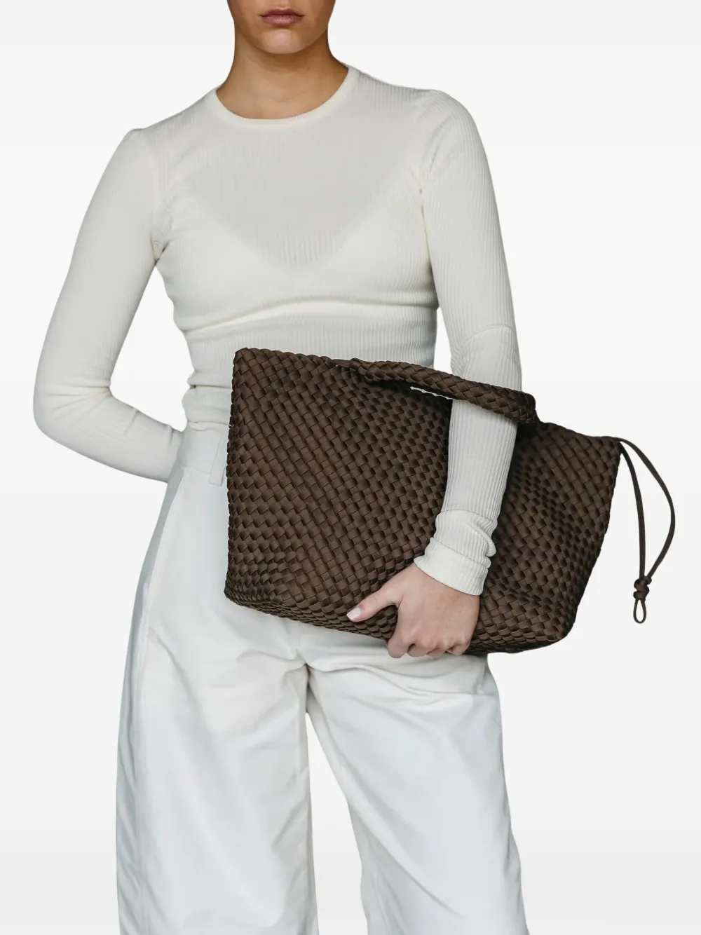 MARREA woven tote bag - Bruin