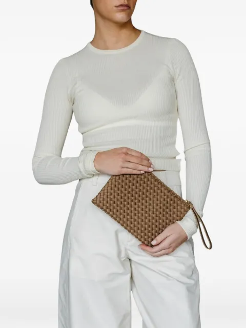 MARREA woven clutch bag