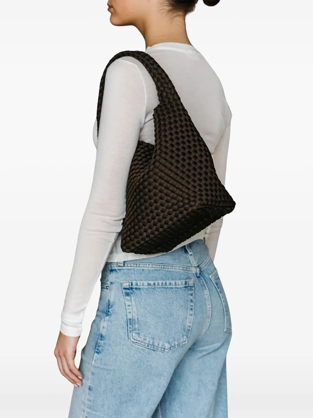 MARREA woven shoulder bag - Bruin