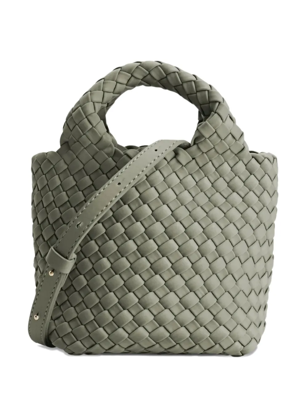 Marrea Woven Top-handle Tote Bag In Gray