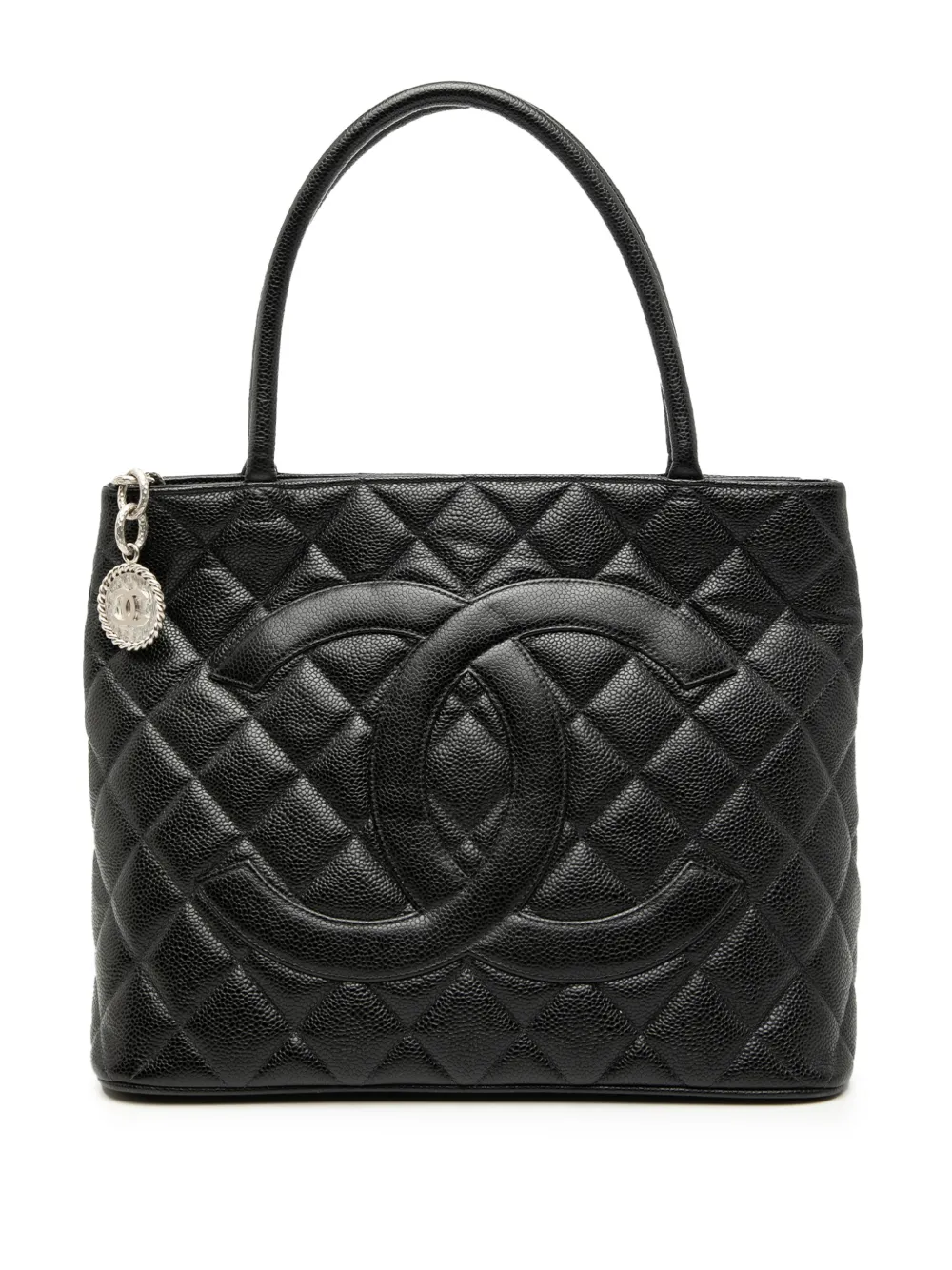 CHANEL Pre-Owned Borsa tote Medallion in pelle Caviar 2000-2002 - Nero