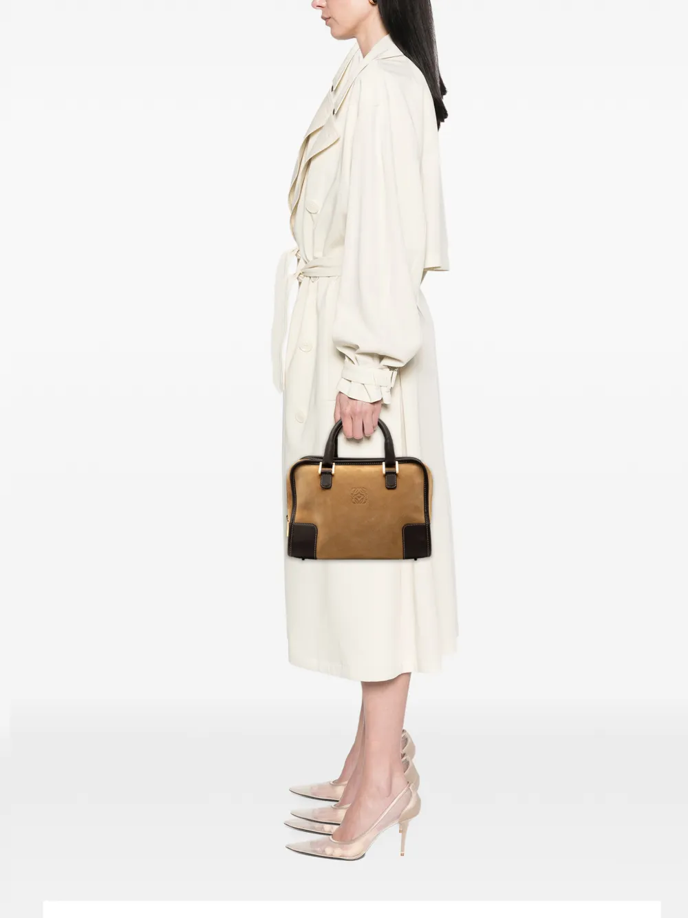 Loewe Pre-Owned sac à main Amazona 28 en daim | Pre-owned | Image 2