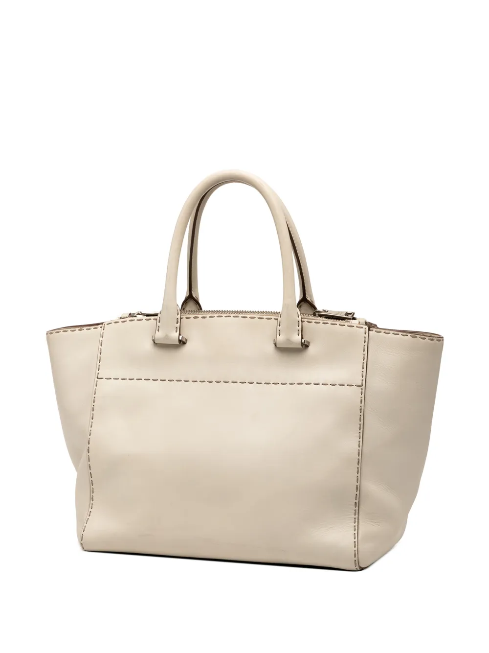  Prada Pre-owned Bolso Satchel Twin Pocket Pequeño De Piel De Becerro Y Detalle De Costuras 2010-2025 - Marrón 
