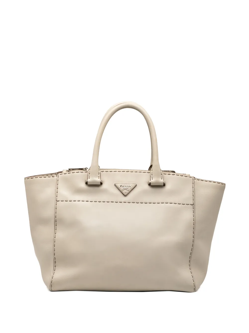 Prada Pre-Owned Borsa a tracolla City Calf con tasche 2010-2025 - Marrone