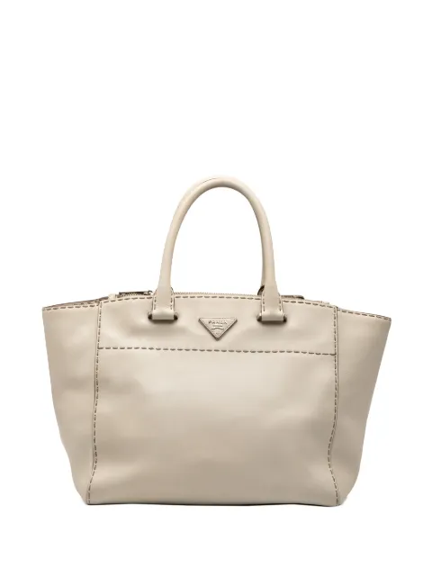 Prada Pre-Owned 2010-2025 City Calf Stitched Twin Pocket satchel