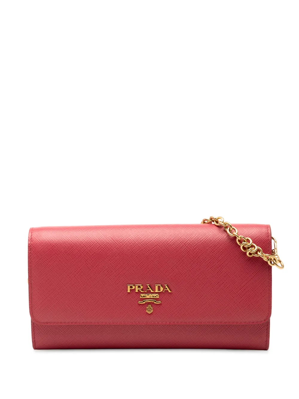 Prada Pre-Owned Borsa a tracolla in pelle Saffiano con catena 2000-2013 - Rosa