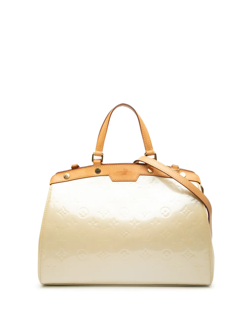 Louis Vuitton Pre-Owned Borsa a tracolla Brea MM in pelle Vernis con monogramma 2011 - Bianco