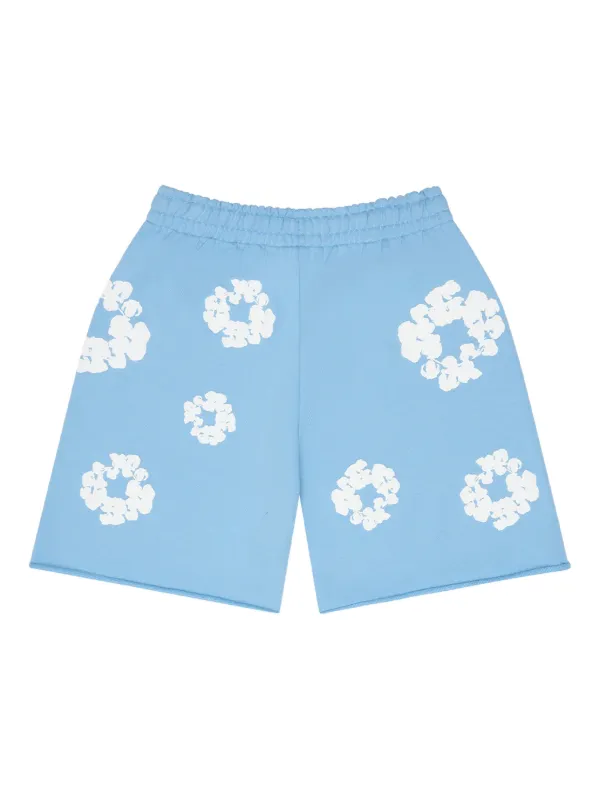 DENIM TEARS ショートパンツ スカイブルー sサイズ Denim Tears Wreath Cotton Shorts | Blue | FARFETCH