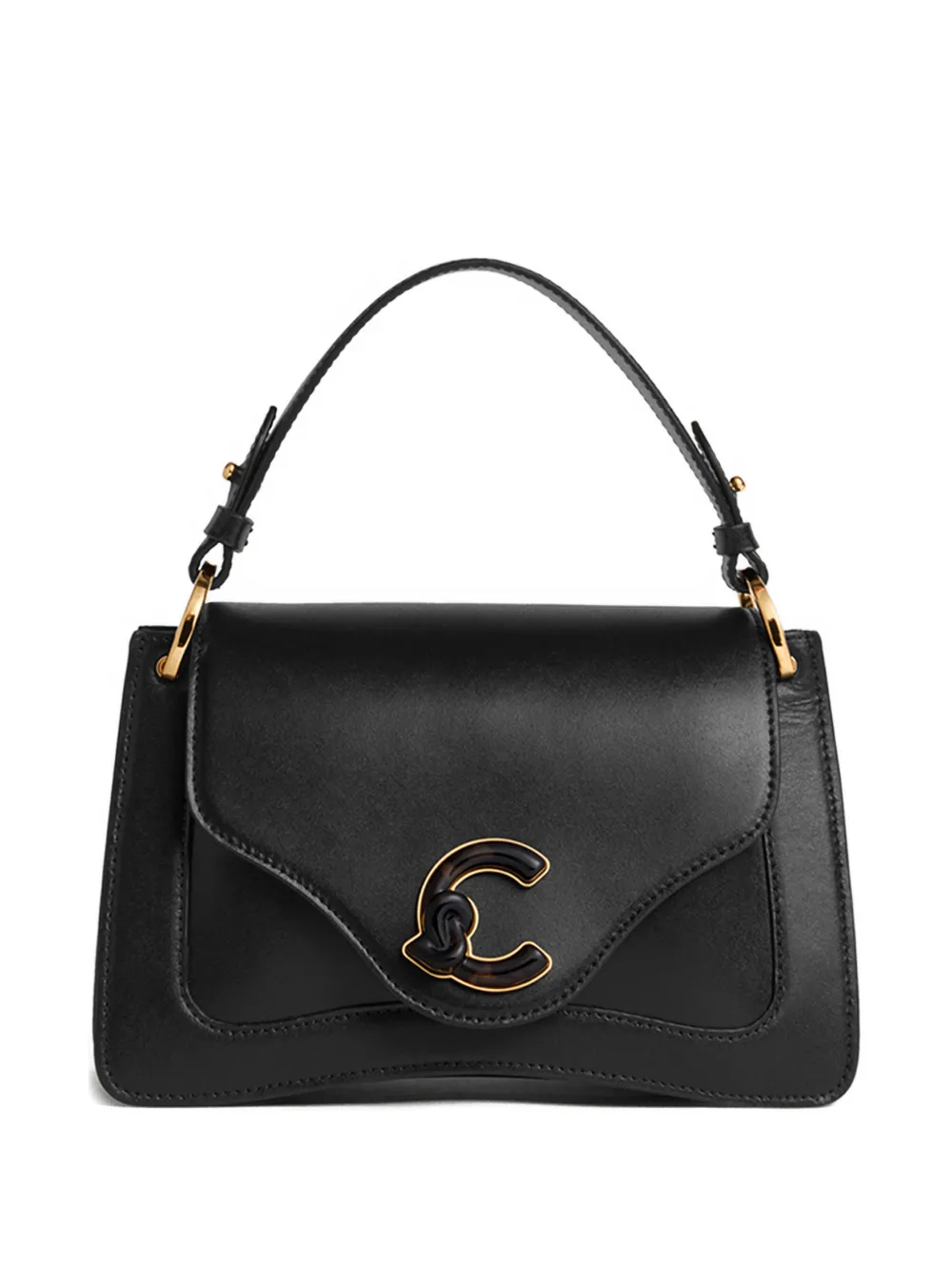 Coccinelle small C-Me logo-appliqué cross body bag - Nero