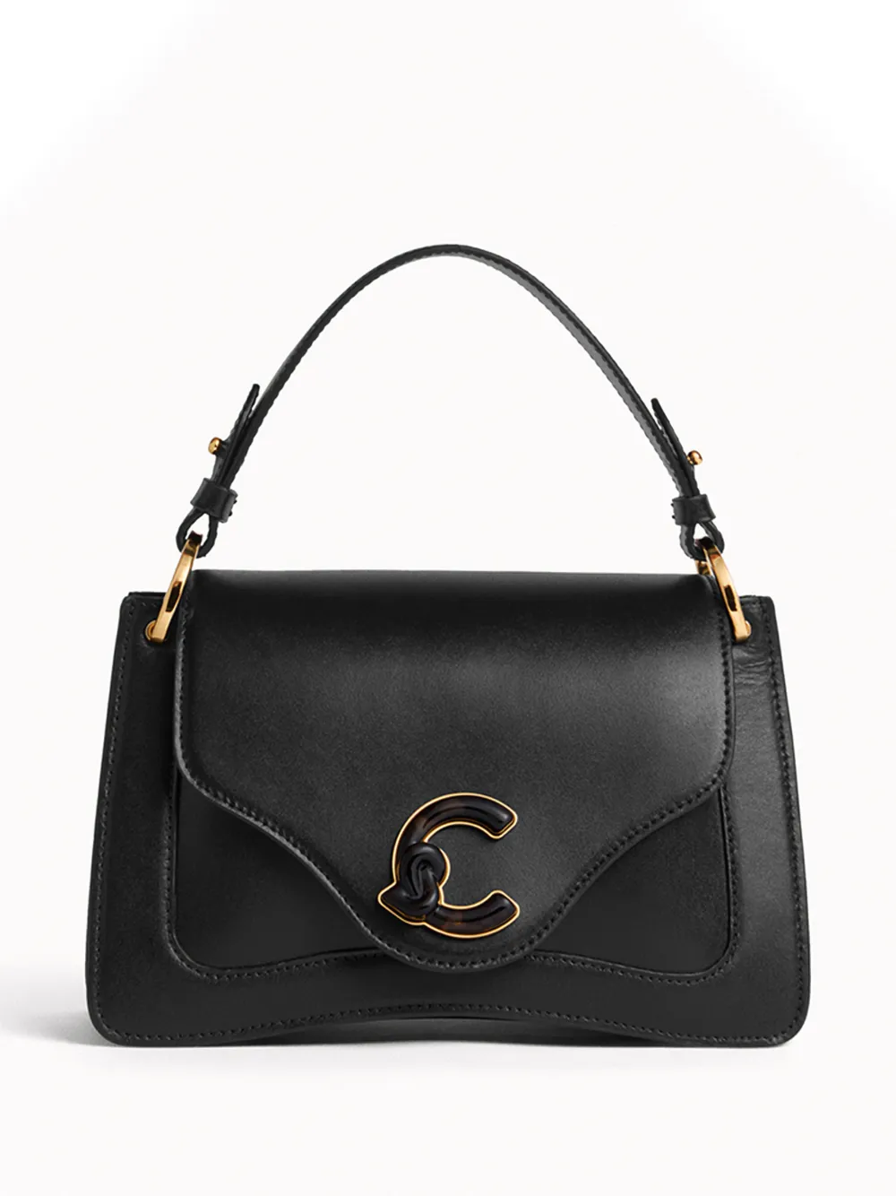 Coccinelle small C-Me logo-appliqué cross body bag - Nero
