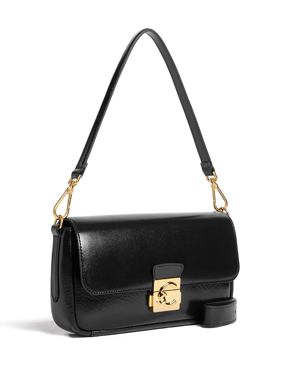 Coccinelle medium C-Me Lock shoulder bag - Zwart