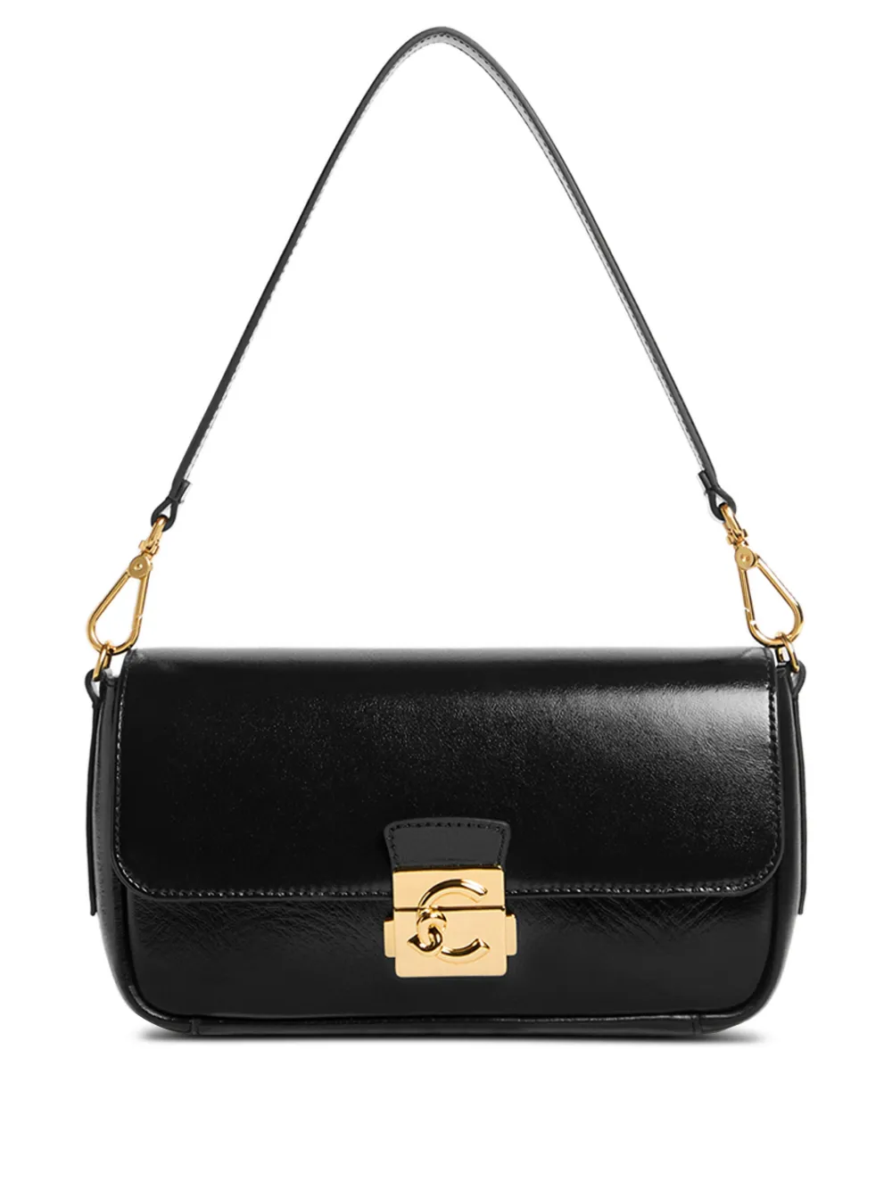 Coccinelle medium C-Me Lock shoulder bag - Nero