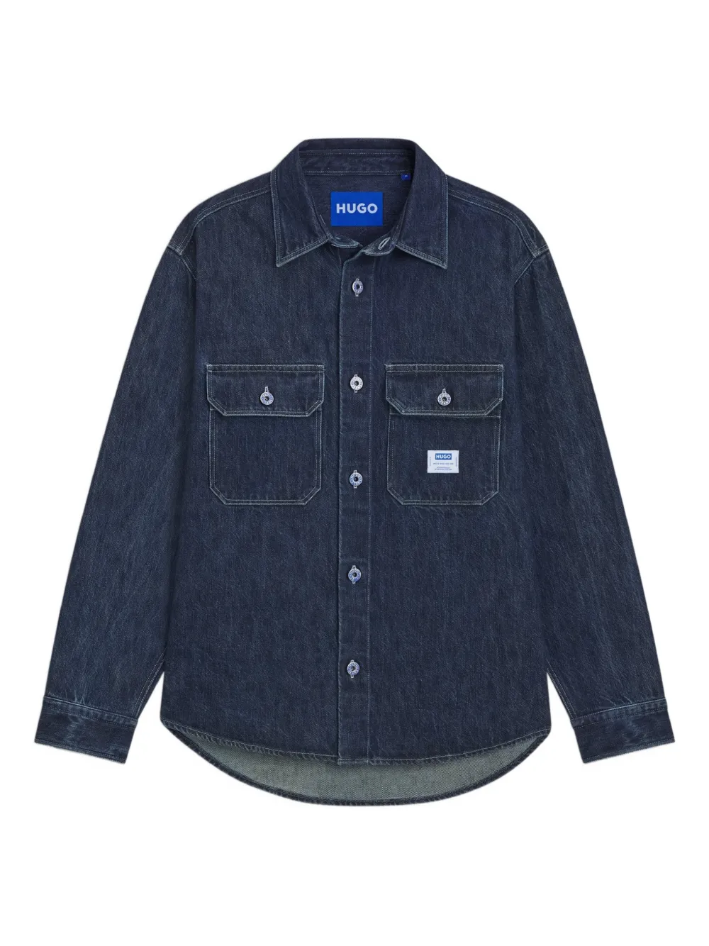 HUGO рубашка с карманом на пуговице | синий | Image 1