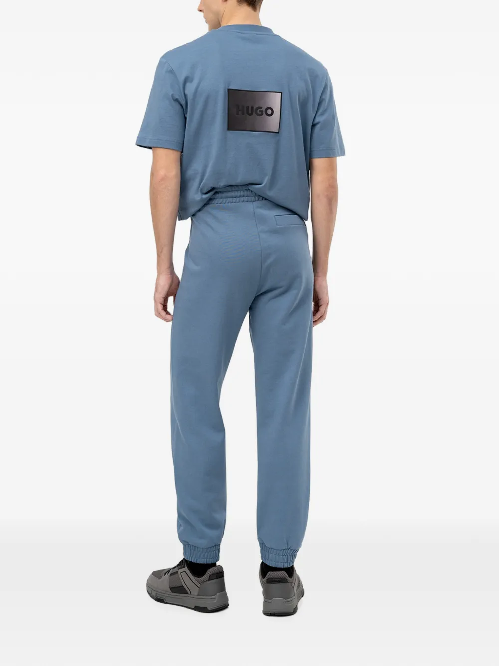  Hugo Logo-patch Drawstring Track Pants - Azul 