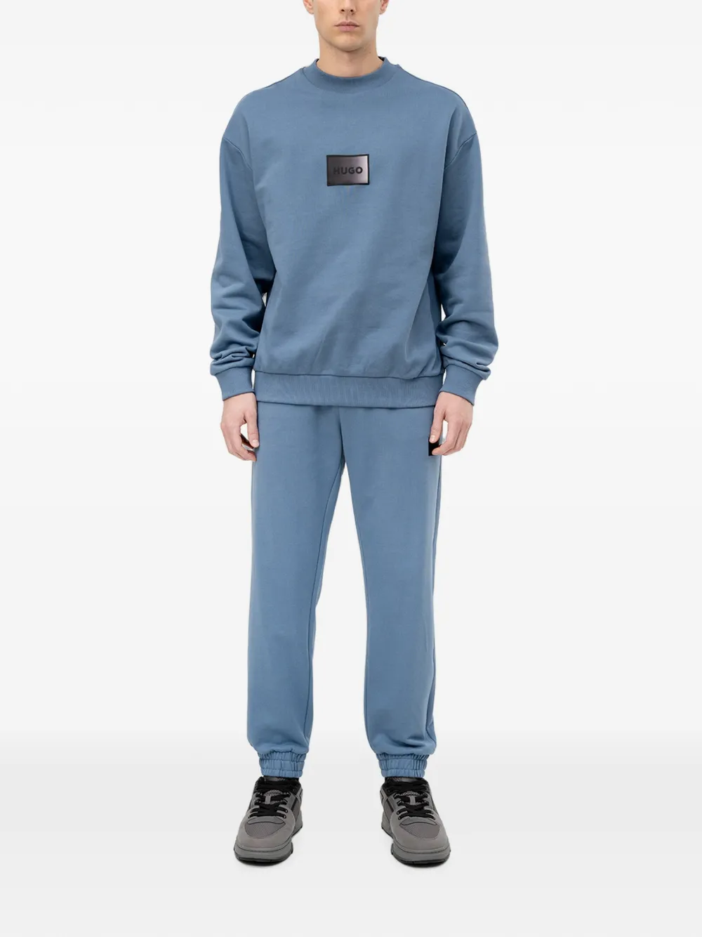  Hugo Logo-patch Drawstring Track Pants - Azul 