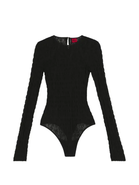 HUGO body de encaje con manga larga