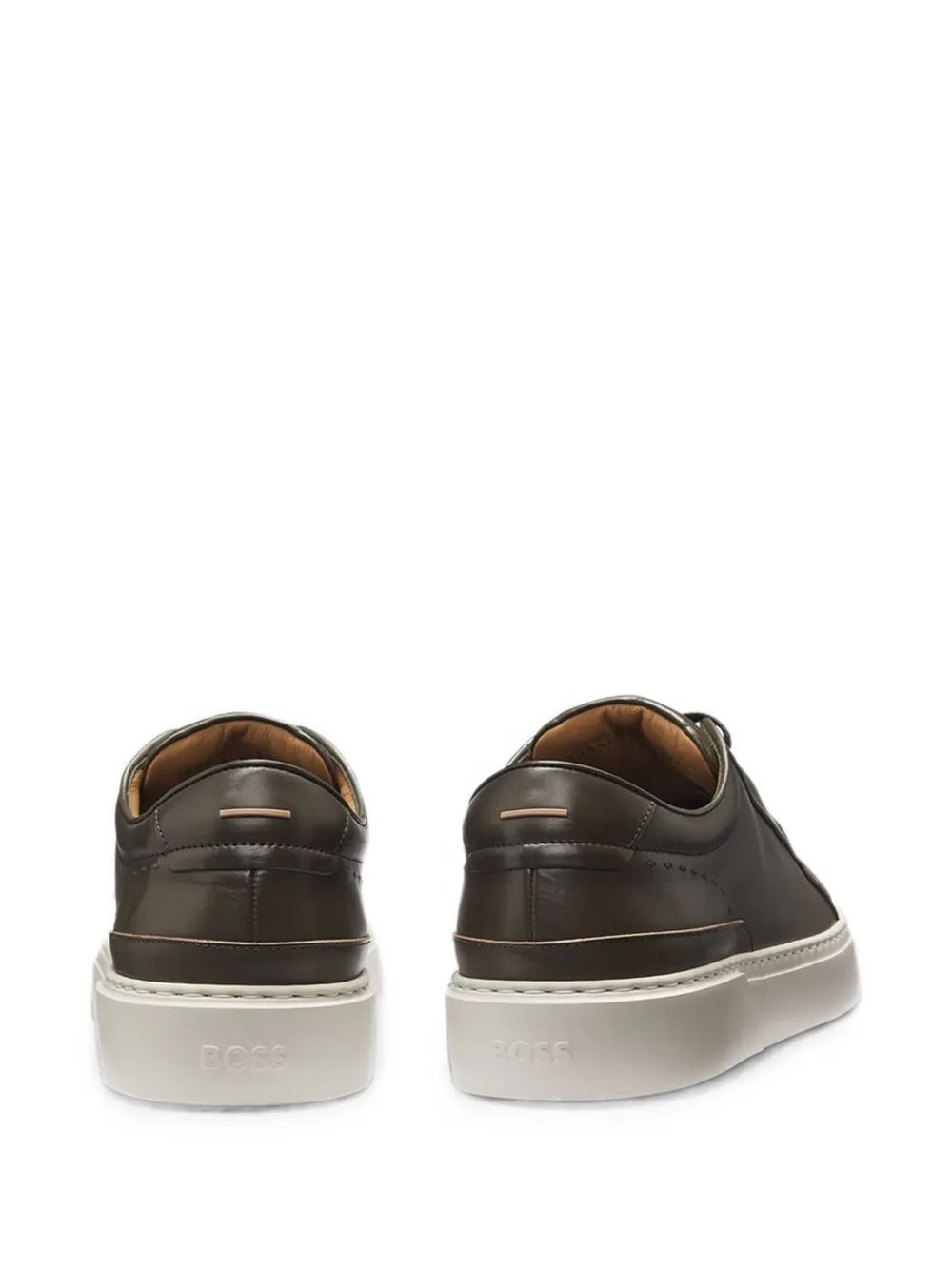 BOSS leather sneakers Groen