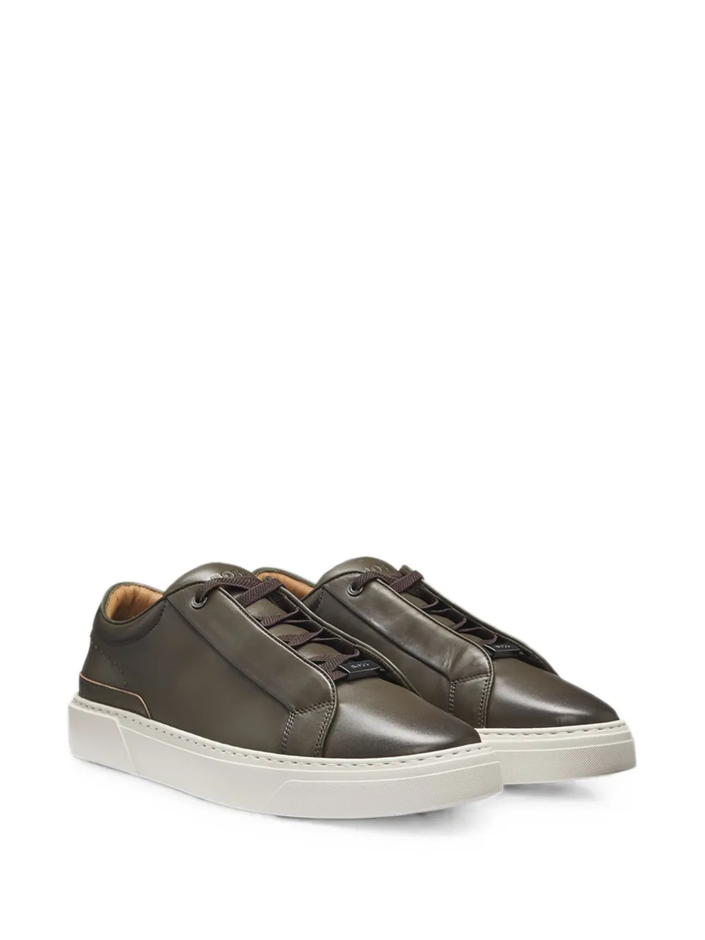 BOSS leather sneakers Groen