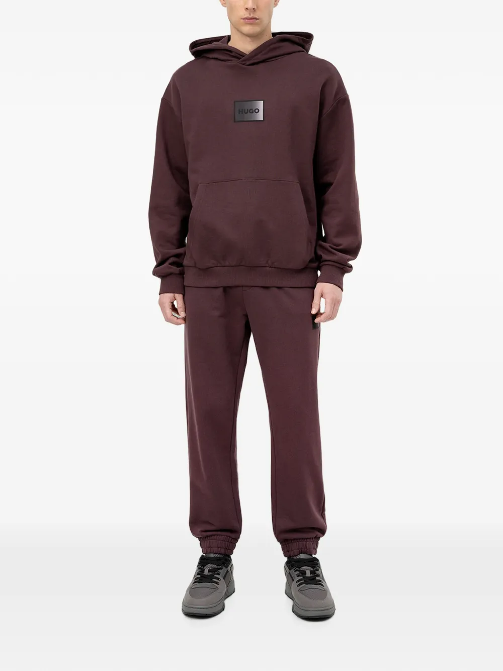  Hugo Logo-patch Drawstring Track Pants - Rojo 