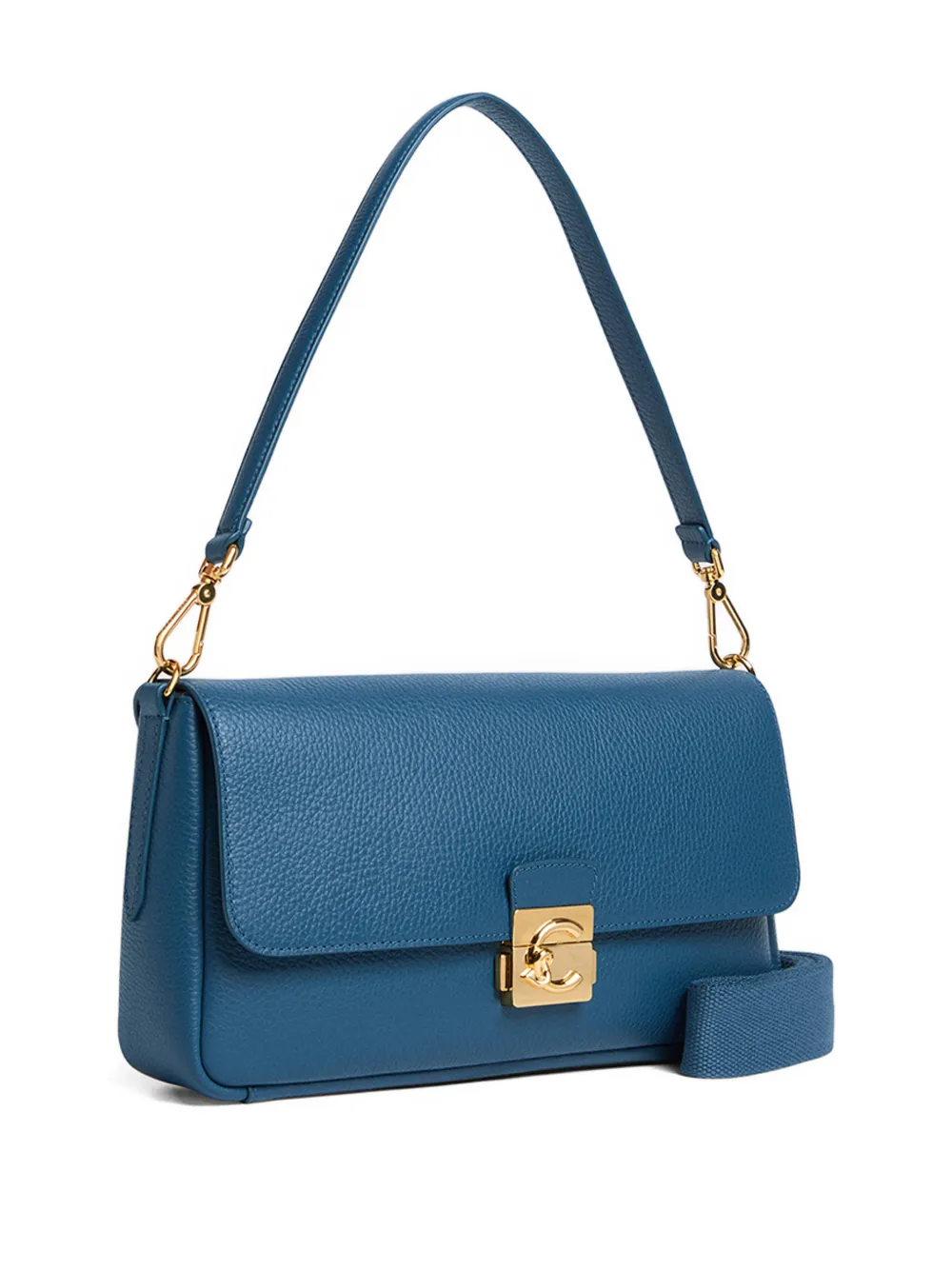 Coccinelle C-Me Lock logo-plaque shoulder bag - Blauw