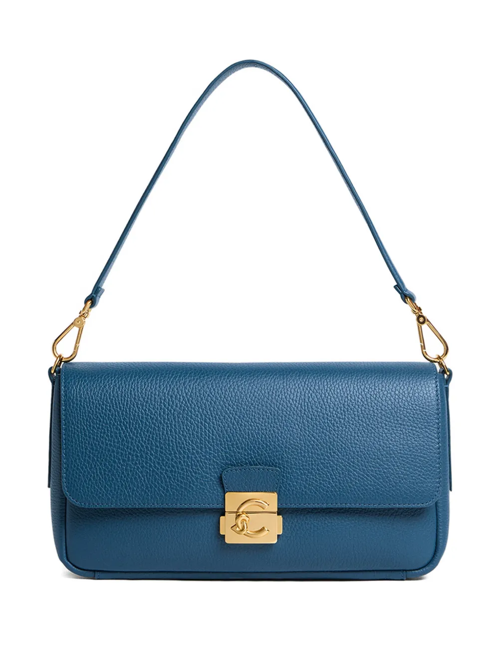 Coccinelle C-Me Lock logo-plaque shoulder bag - Blu