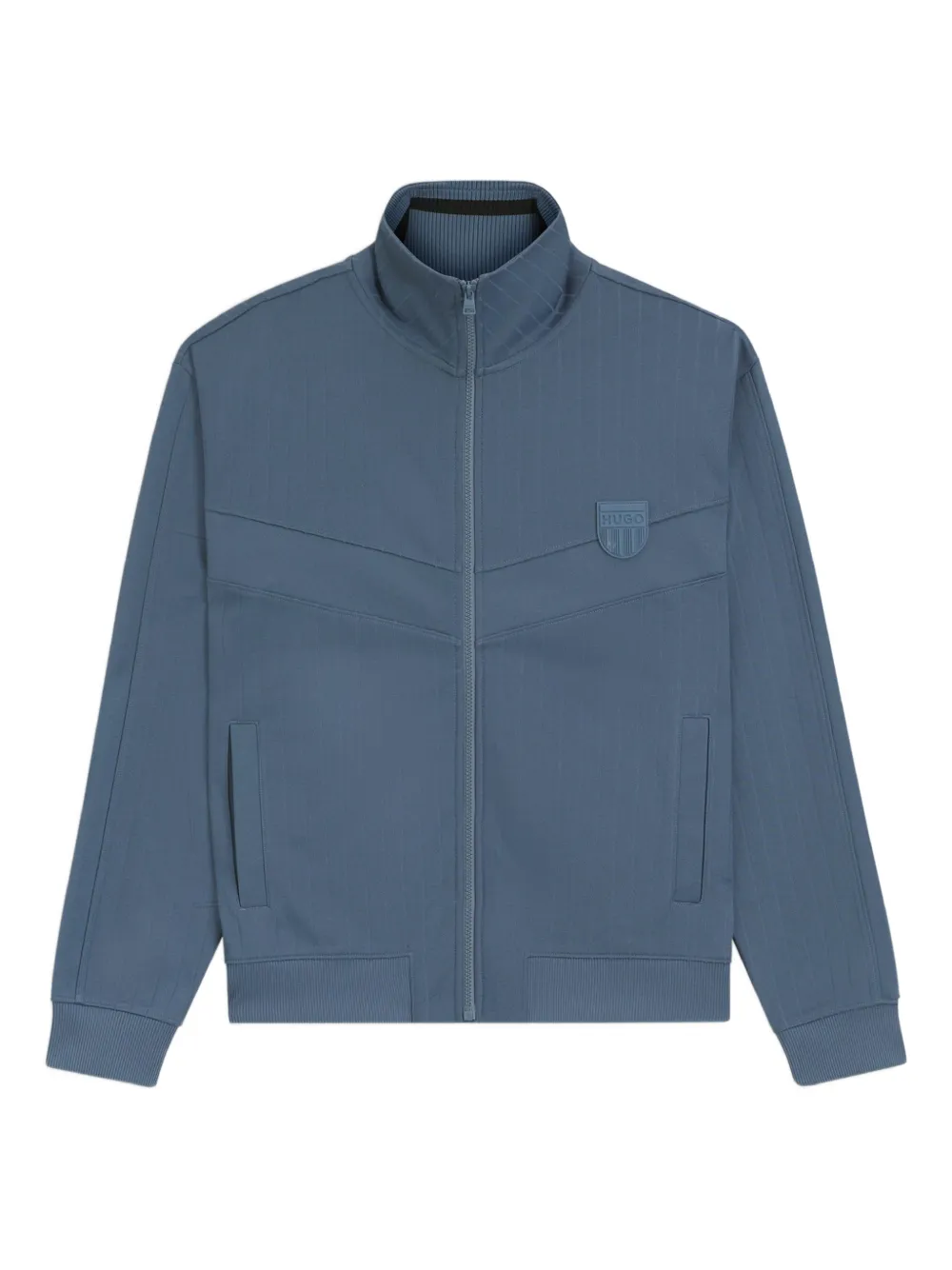 HUGO zip textured sweatshirt | Blue | Image 1