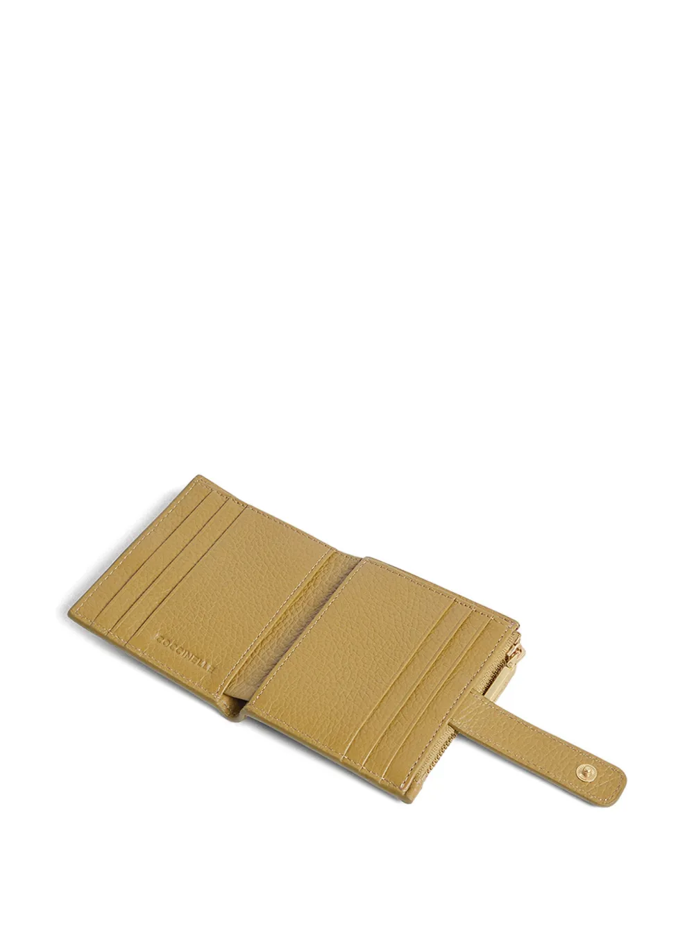 Coccinelle logo-plaque wallet - Beige