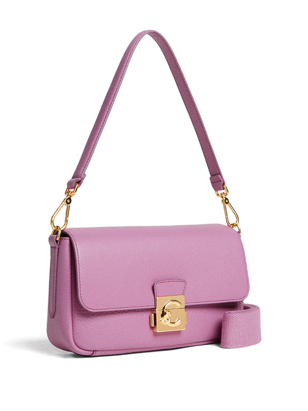 Coccinelle medium C-Me Lock shoulder bag - Roze