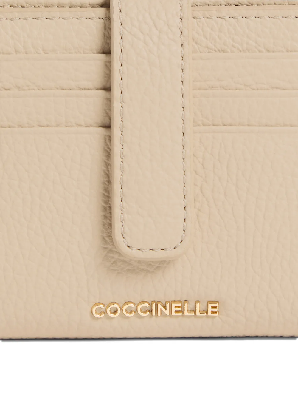 Coccinelle Portemonnee met drukknoopsluiting Beige