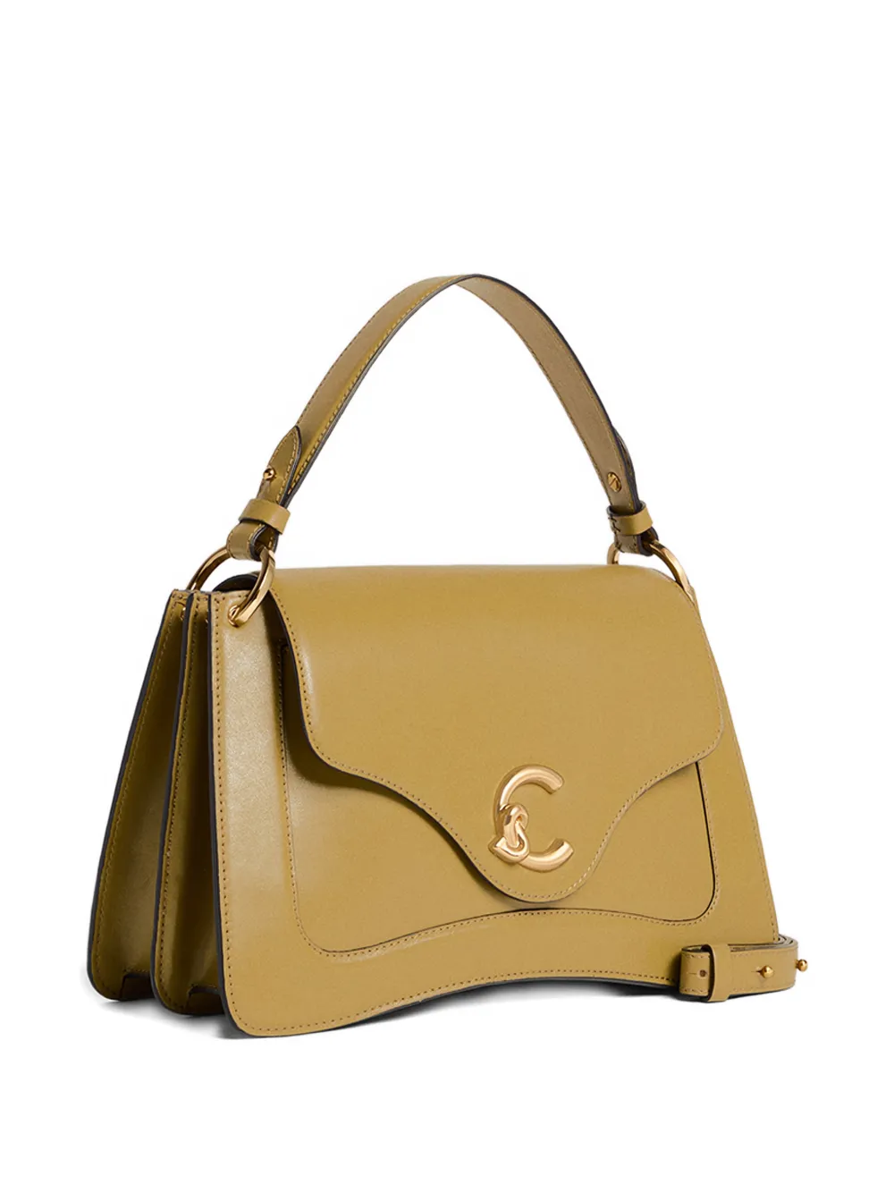 Coccinelle Medium C-Me logo-plaque handle shoulder bag - Groen