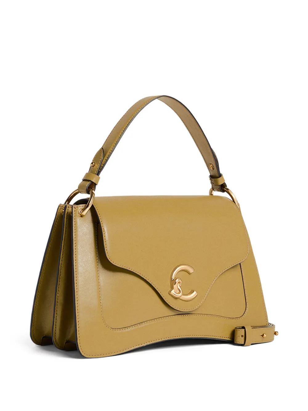 Coccinelle Medium C-Me schoudertas met logoplakkaat Groen