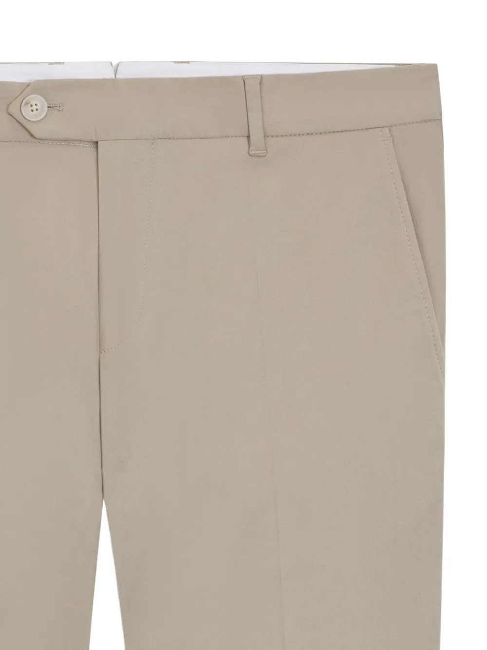 BOSS Stretch-katoenen slim-fit broek Beige