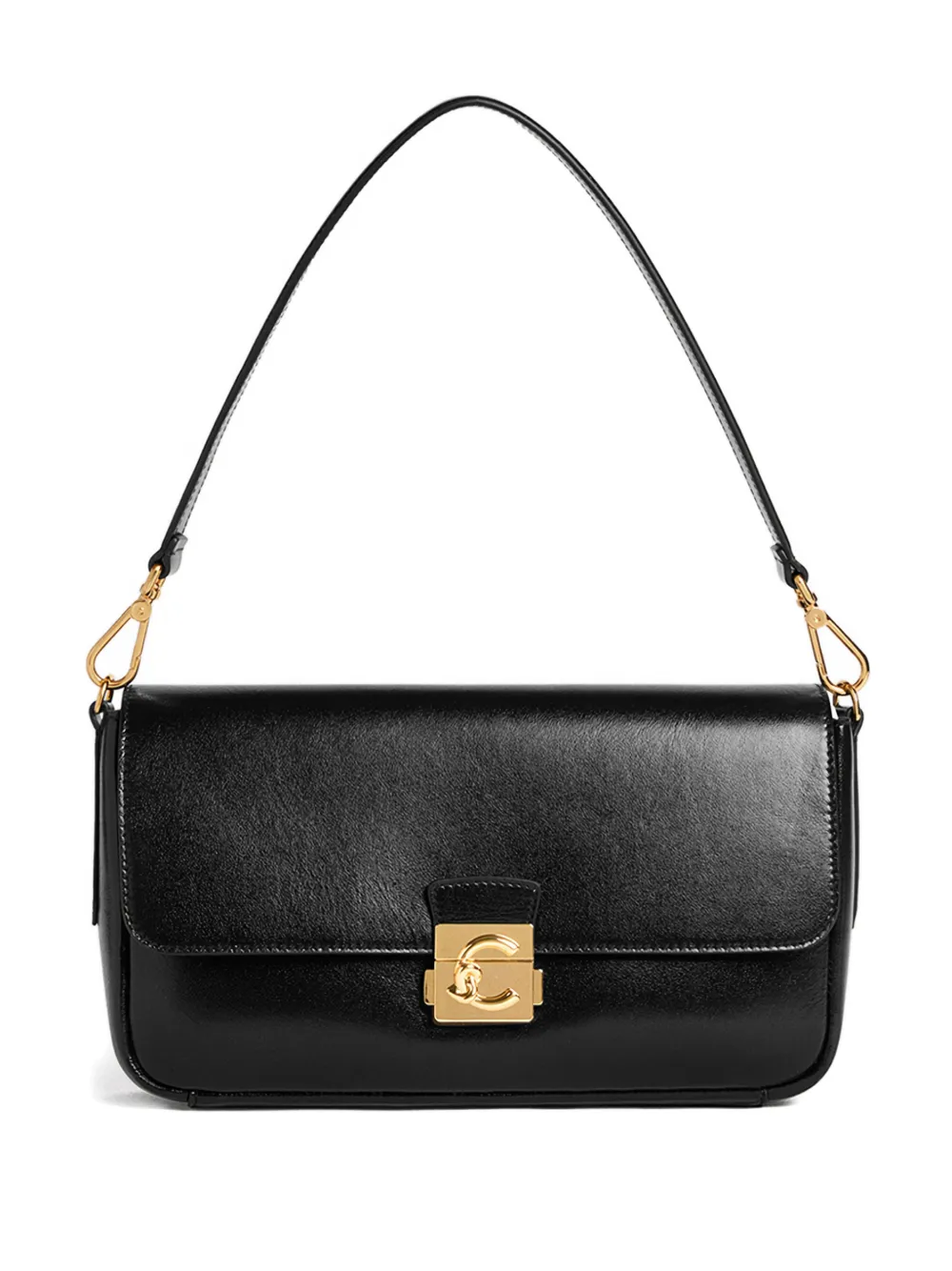 Coccinelle large C-Me Lock shoulder bag - Nero