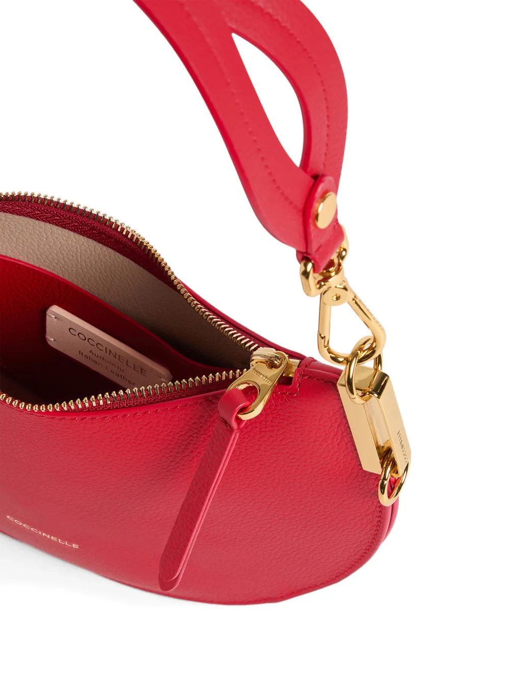 Zip Logo-Detail Shoulder Bag