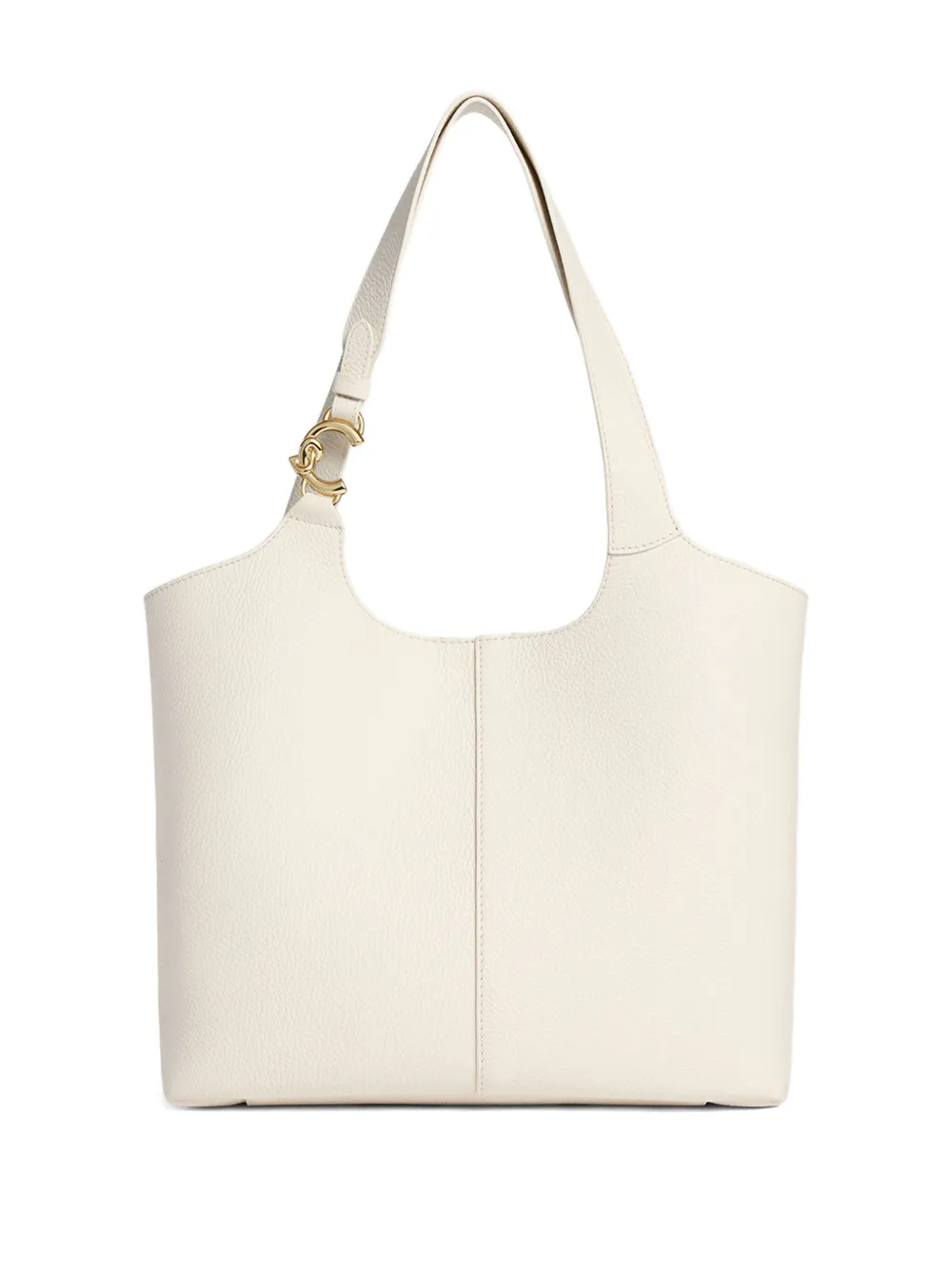 Coccinelle logo-palque shoulder bag - Bianco