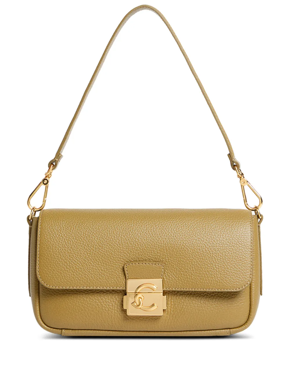 Coccinelle medium C-Me Lock logo-detail shoulder bag - Verde