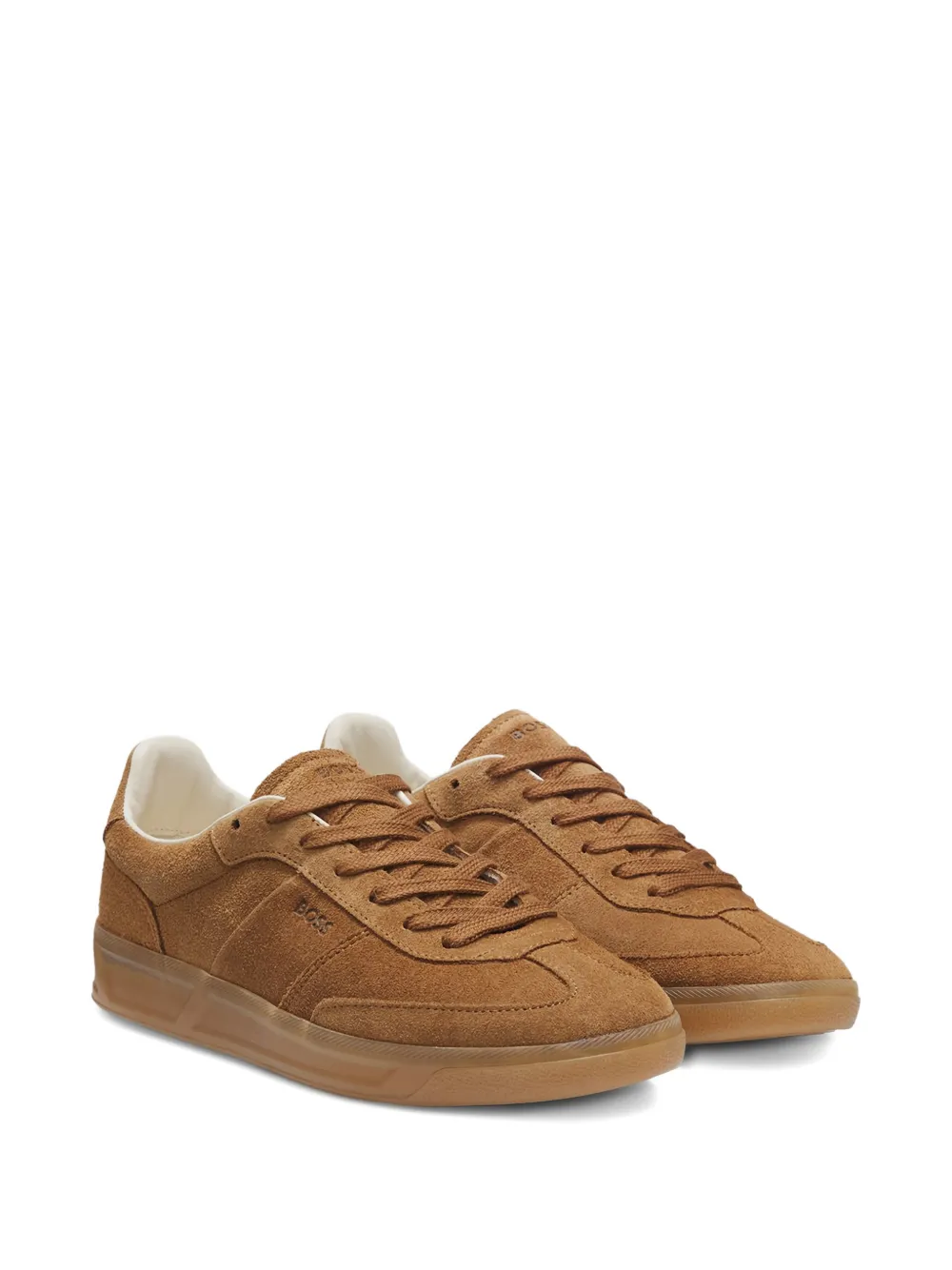 BOSS lace-up suede sneakers - Braun