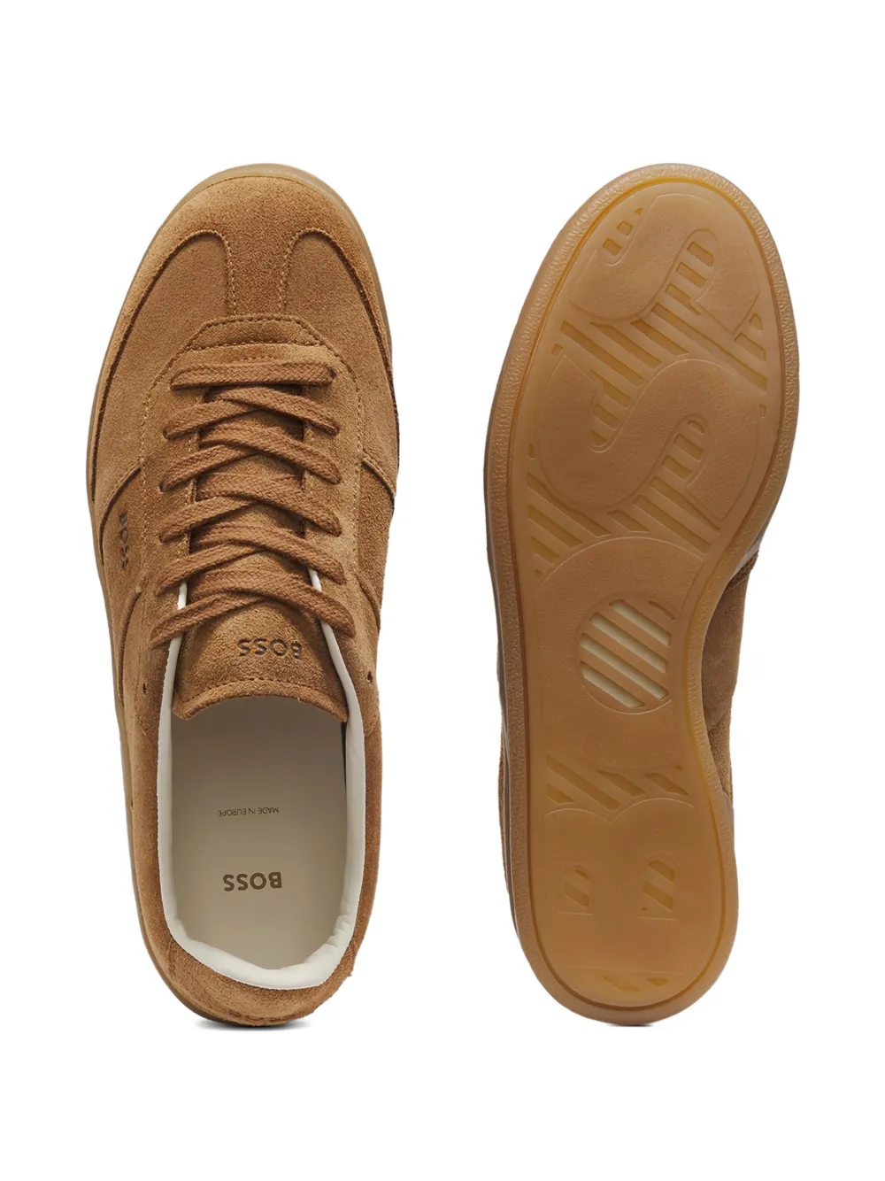 BOSS Suède sneakers Bruin