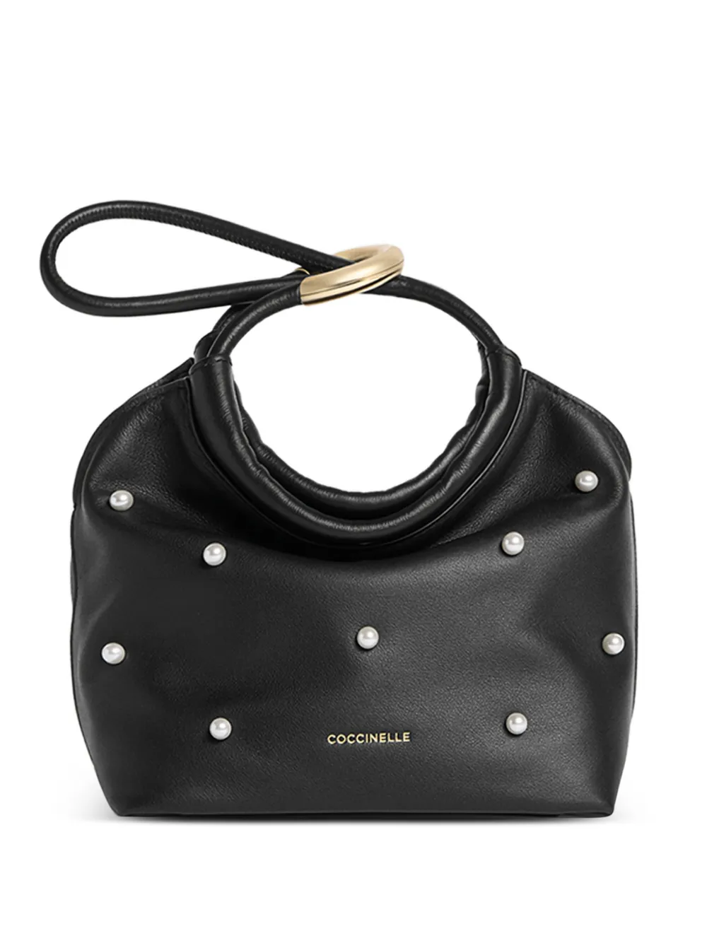 Coccinelle small Finn embellished tote bag - Nero