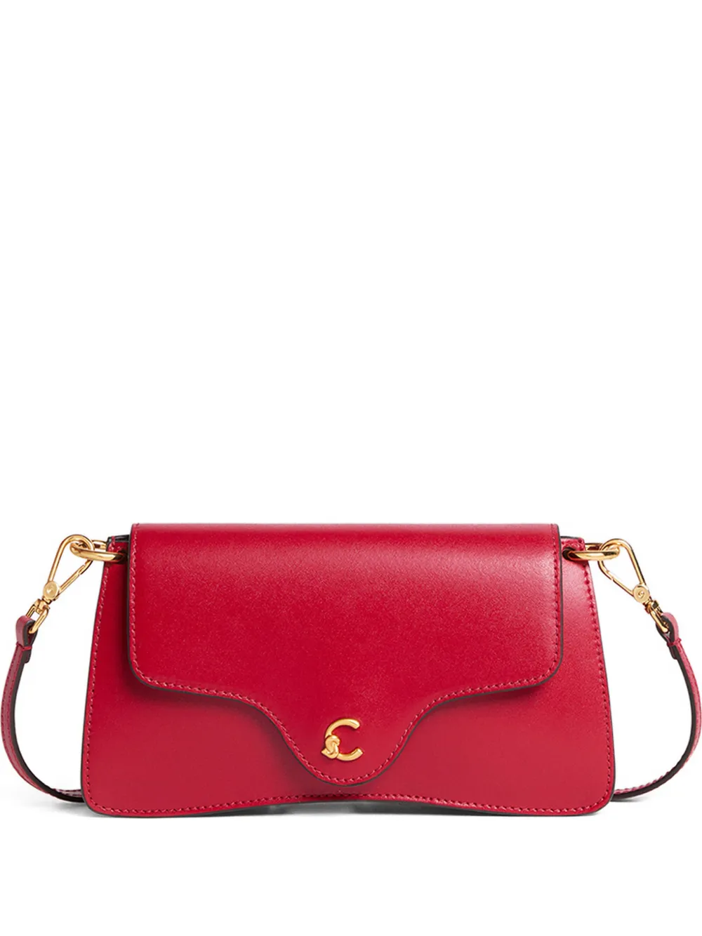 Coccinelle logo-plaque shoulder bag - Red