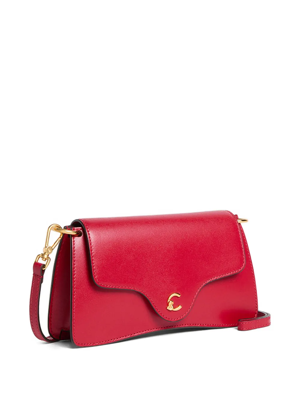 Coccinelle logo-plaque shoulder bag - Rood
