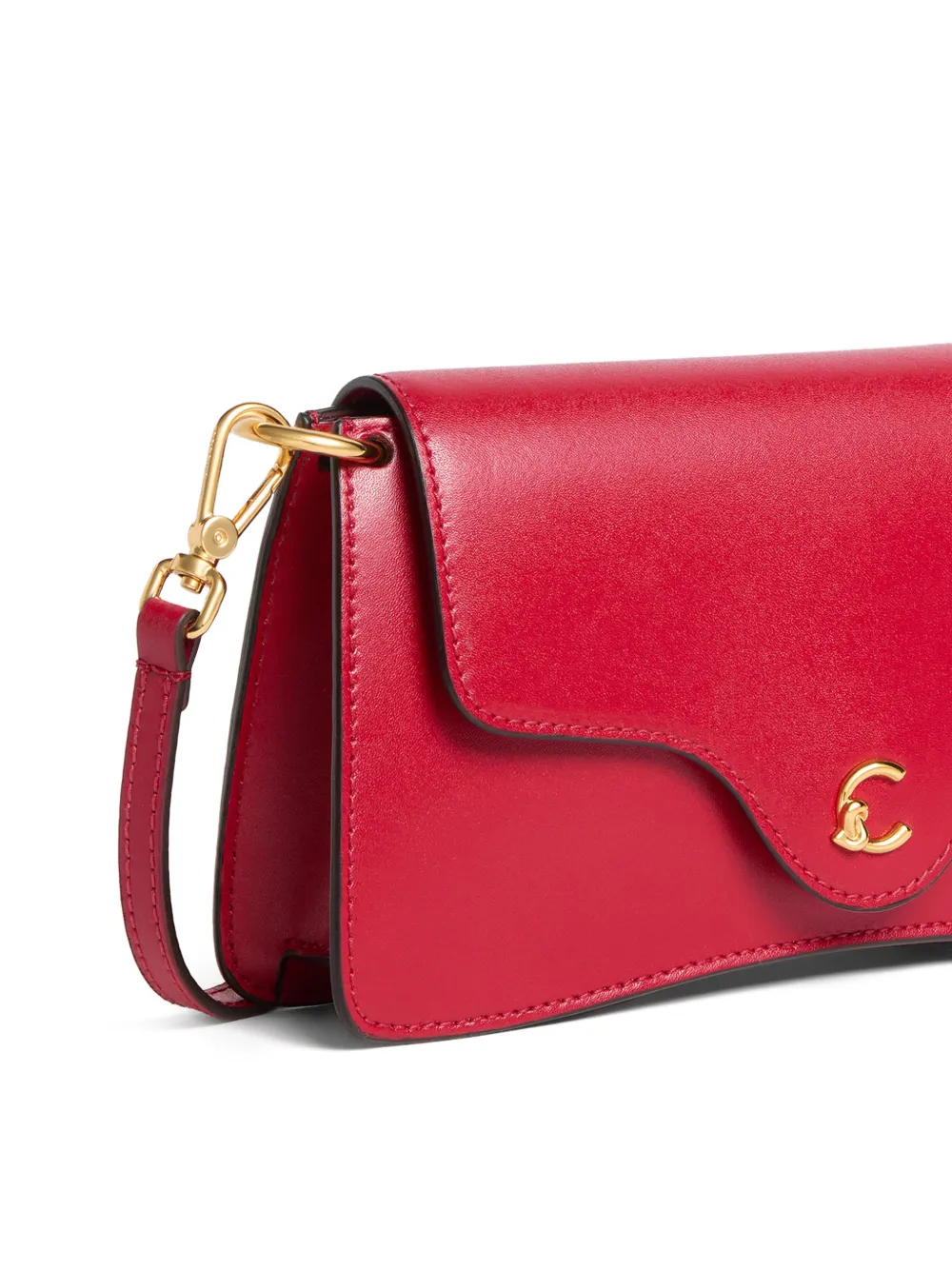 Coccinelle Schoudertas met logoplakkaat Rood