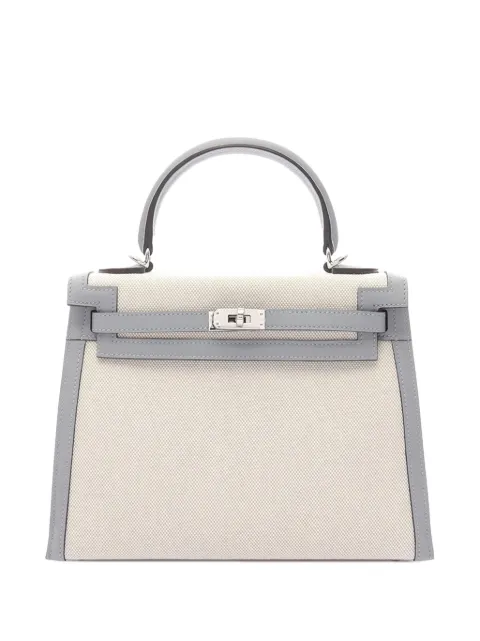 Hermès Pre-Owned 2025 Toile and Swift Kelly II Sellier 25 satchel