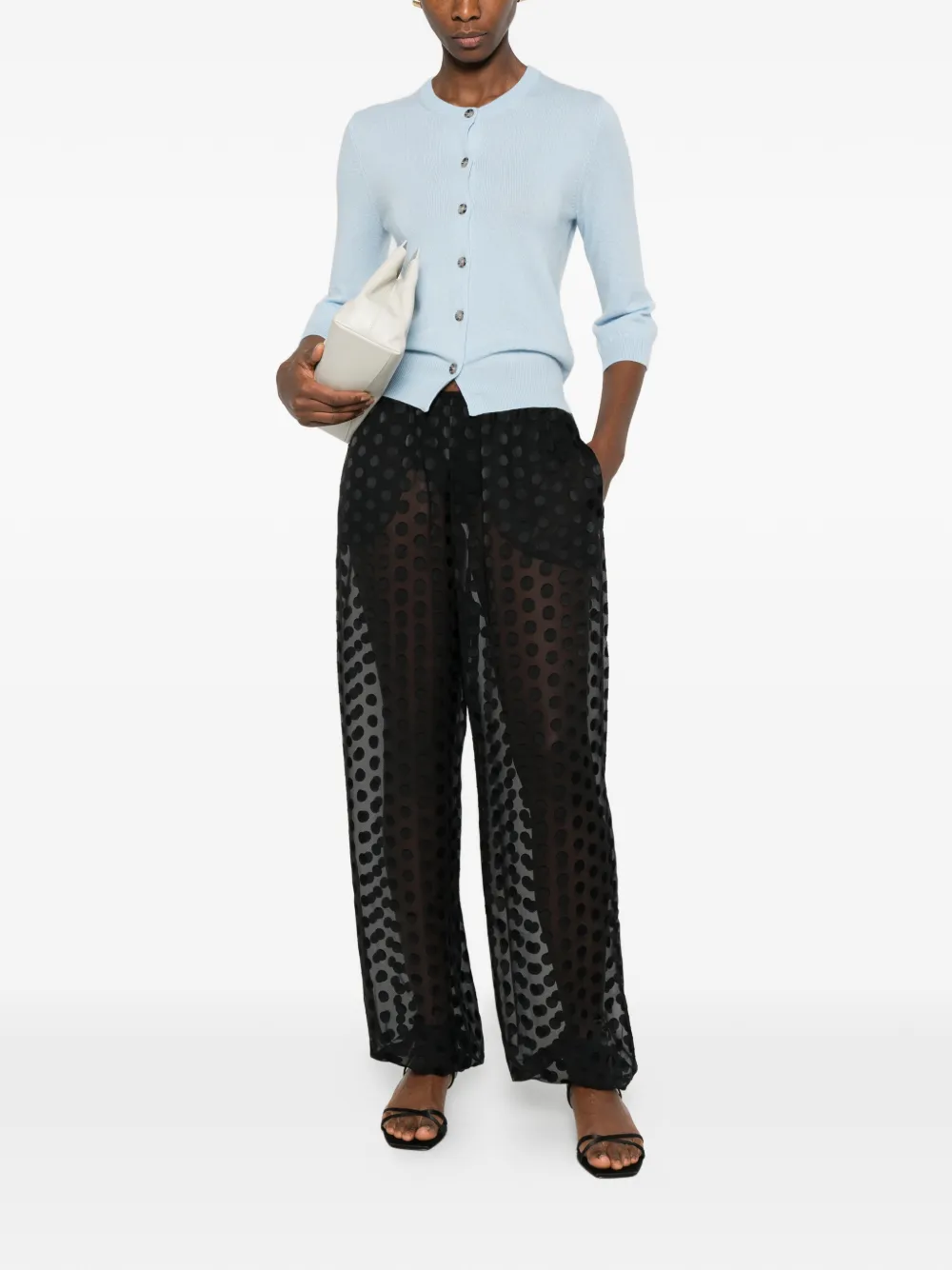  Allude Buttoned Cardigan - Blue 